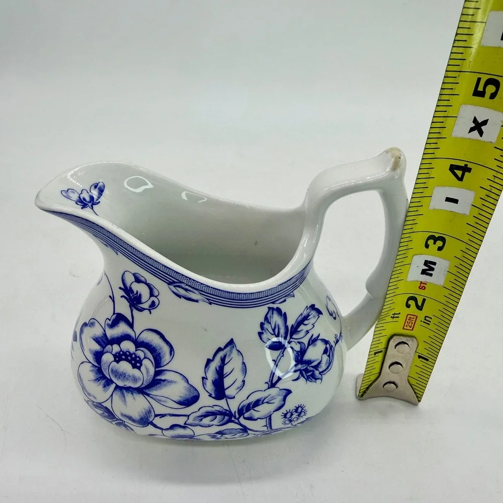 Spode Laura Ashley Clifton Creamer Pitcher Blue White Floral Vintage England